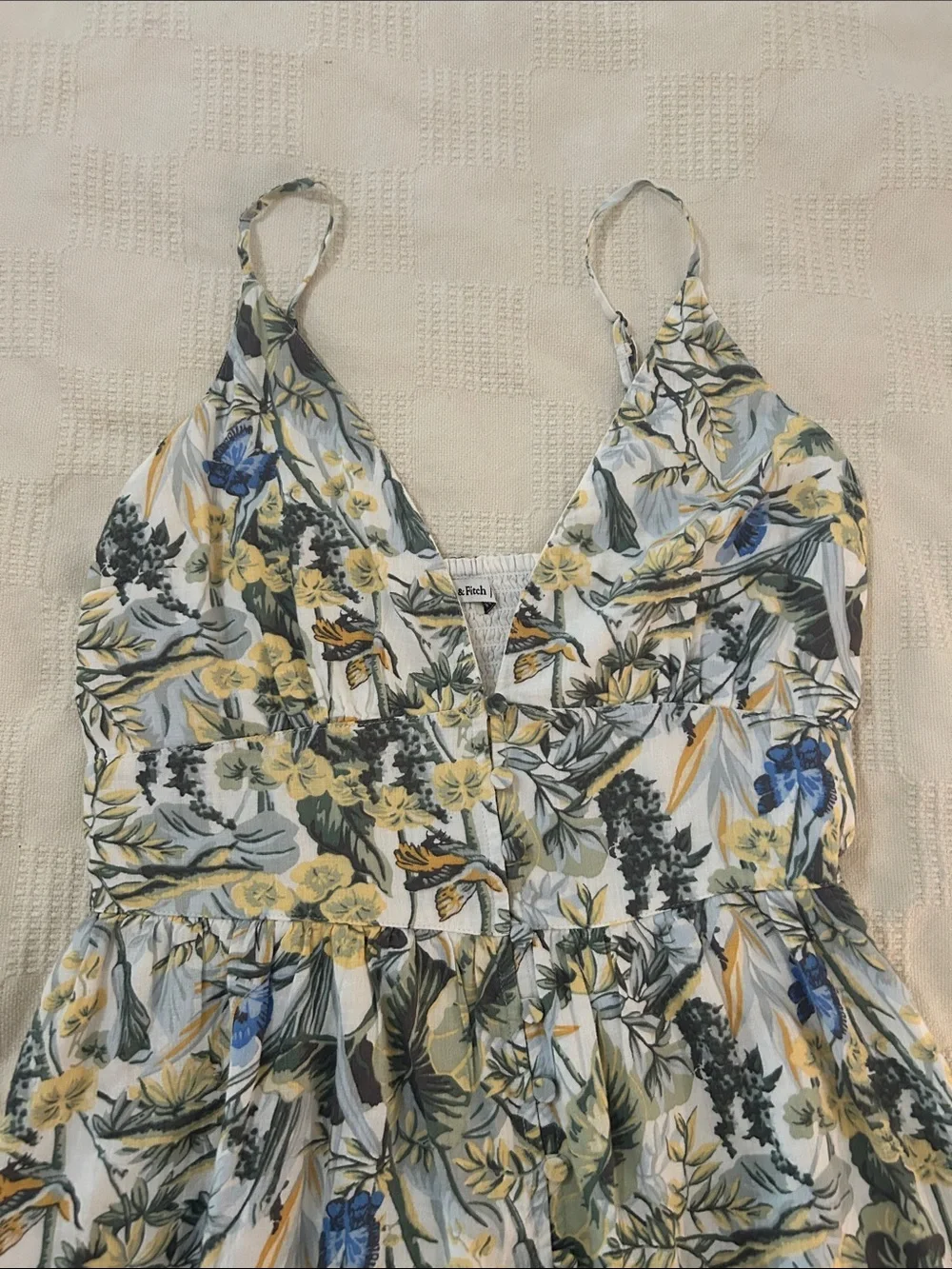 Abercrombie & Fitch  Floral V-Neck Spaghetti Strap Maxi Dress size medium